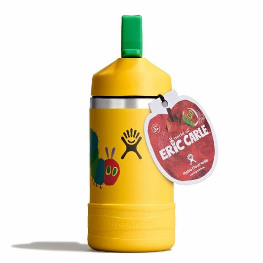 kids-12-oz-bottle-world-of-eric-carletm-e6 le26-w12-1000-kids-12-oz-wide-straw-cap-and-boot-yellow-caterpillar-straight-lid-open-withtag.jpg