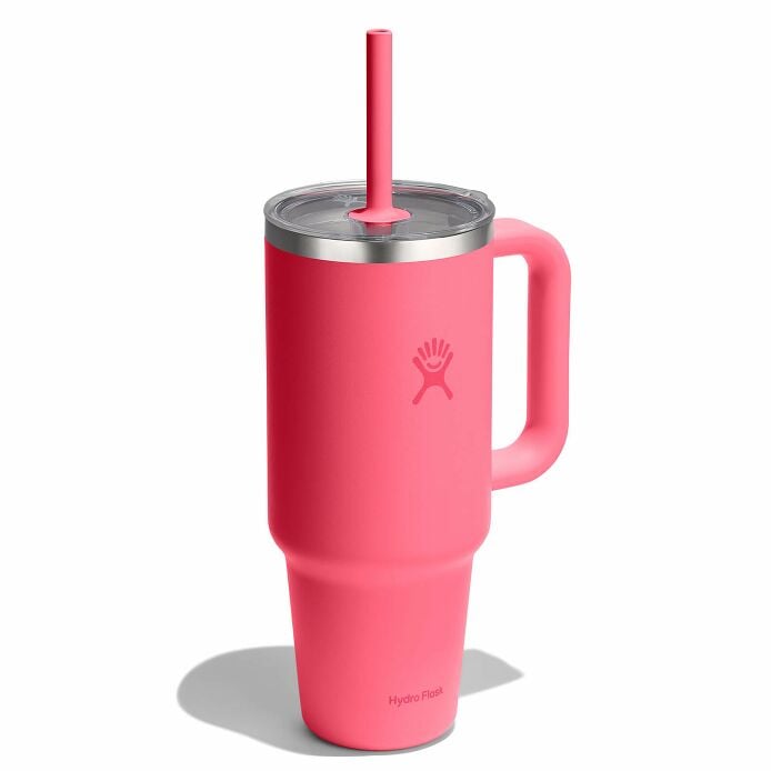 40-oz-travel-tumbler-r1 tt40pscc668-40-oz-travel-tumbler-clear-lid-popstar-pink-angled.jpg